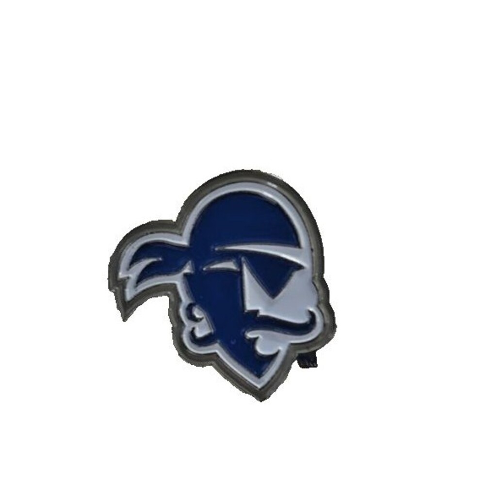 Seton Hall University Pirates Enamel Lapel Pin - Blue and Silver Metal